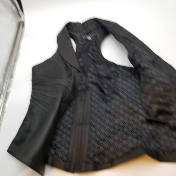 SKINGRAFT Fitted Leather Vest Luxury Designer Couture - Picture 6 of 8